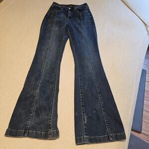 Dollhouse Jeans Women’s 5/6 You Are Beautiful Flare Front Seam Denim Y2K